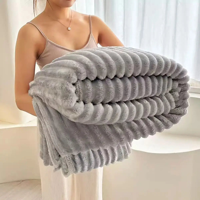 Tissu molleton de corail nervuré, coloris Gris Perle